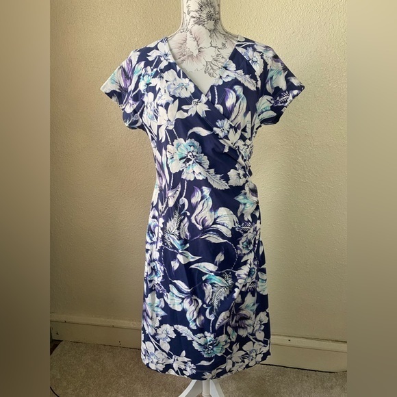 Soft Surroundings faux‎ wrap dress - Picture 1 of 10